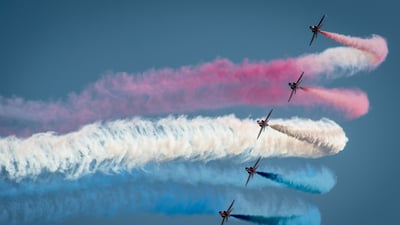 Bing wallpaper June 16, 2023. Red Arrows (© Wayland Standing/500px/Getty Images)