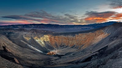 Bing wallpaper August 14, 2021. Ubehebe Crater in Death Valley National Park, California (© Albert Knapp/Alamy)