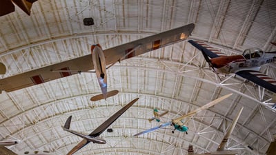 Bing wallpaper November 18, 2020. Interior view of the Steven F. Udvar-Hazy Center, Smithsonian National Air and Space Museum in Chantilly, Virginia (© Rebecca Wyatt/Offset by Shutterstock)