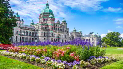 Bing wallpaper May 19, 2025. British Columbia Parliament Buildings (© bluejayphoto/Getty Images)