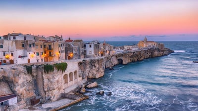 Bing wallpaper October 13, 2023. Vieste on the Gargano peninsula, Apulia, Italy (© Pilat666/Getty Images)