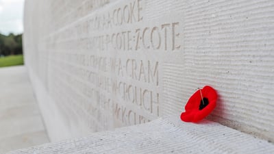 Bing wallpaper November 11, 2019. Battle site encompassing Commonwealth graves, historical remains and a memorial and interpretation centre at Vimy Ridge, France (© David Broadbent/Alamy Stock Photo)