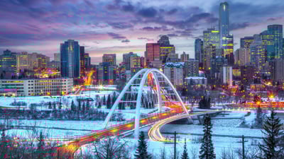 Bing wallpaper March 6, 2025. Walterdale Bridge in Edmonton, Canada (© ronniechua/Getty Images)