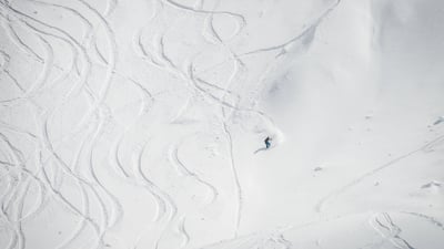 Bing wallpaper December 28, 2020. Snow boarder in Whistler, B.C. (© John Crux/Alamy Stock Photo)