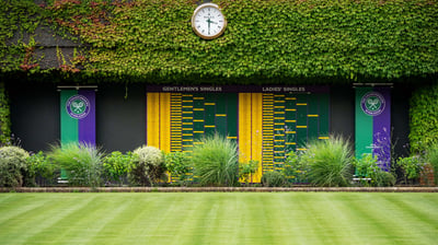 Bing wallpaper June 27, 2021. Order of Play boards on Centre Court at the All England Lawn Tennis Club, Wimbledon, London (© AELTC/Bob Martin via USA TODAY Sports)