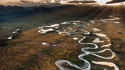 Bing wallpaper October 2, 2024. Wind River, Brooks Range, Arctic National Wildlife Refuge, Alaska (© Design Pics/Danita Delimont)