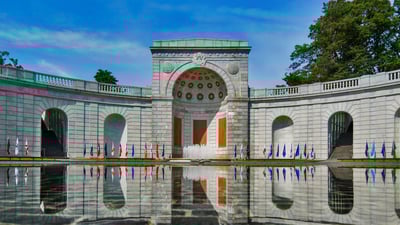 Bing wallpaper May 31, 2021. Military Women's Memorial, located at the gateway to Arlington National Cemetery, Virginia (© Brycia James/Getty Images)