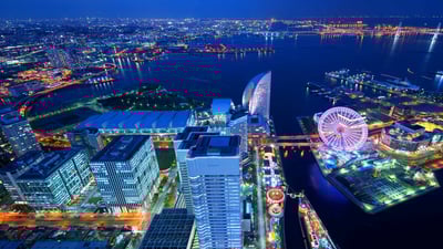 Bing wallpaper June 1, 2024. みなとみらい 21 地区, 神奈川県 横浜市 (© SeanPavonePhoto/Getty Images)
