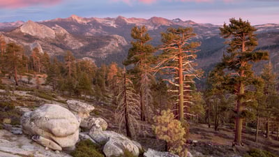 Bing wallpaper October 1, 2025. Clark Range, Sierra Nevada, Yosemite National Park, California (© Robb Hirsch/TANDEM Stills + Motion)