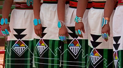 Bing wallpaper November 26, 2021. Zuni Olla Maidens at the annual Inter-Tribal Ceremonial in Gallup, New Mexico (© Julien McRoberts/Danita Delimont)